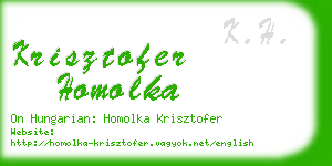 krisztofer homolka business card